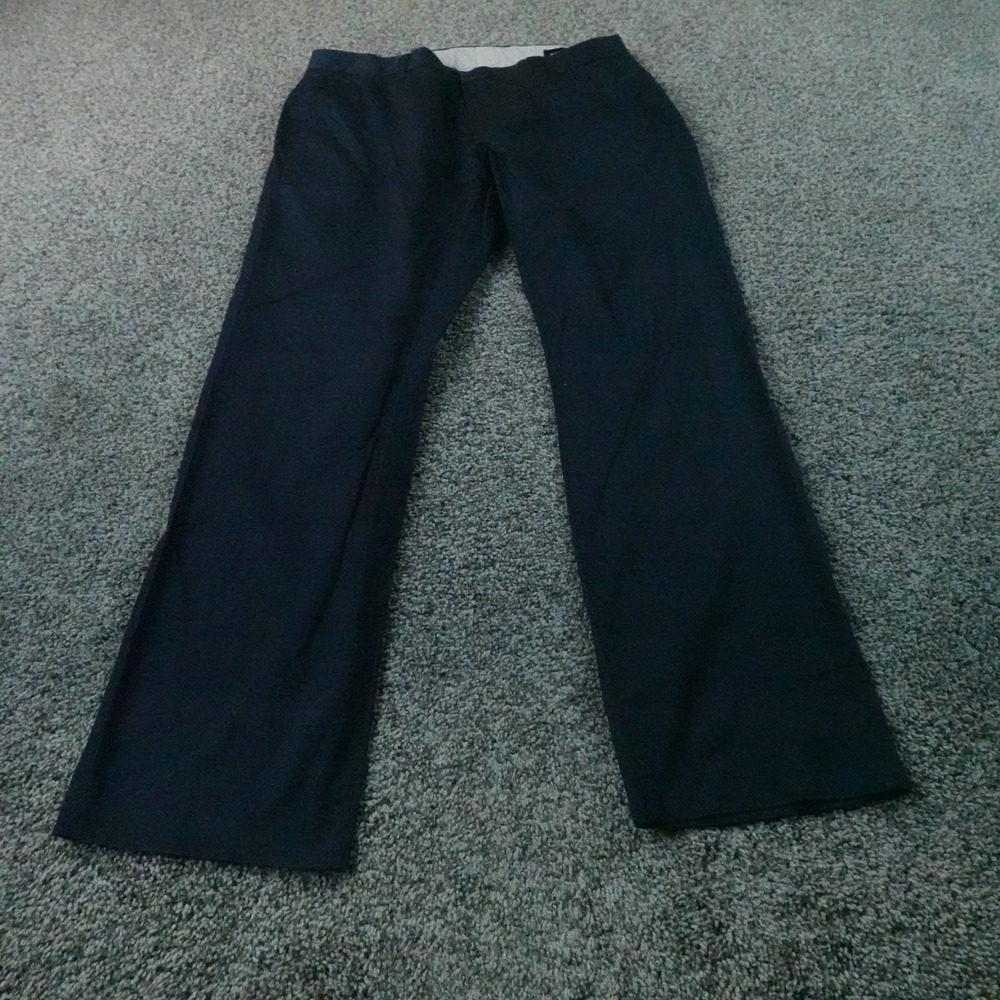 Bonobos Pants Mens 31X28 Navy Blue Monday Slim Fit Chino Trouser Flat Front Golf